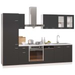 Vidaxl ensemble de meubles de cuisine 8 pcs gris agglomr