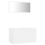 Vidaxl ensemble de meubles de salle de bain 2 pcs blanc aggloméré Vidaxl ensemble de meubles de salle de bain 2 pcs blanc aggloméré