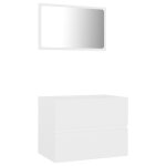 Vidaxl ensemble de meubles de salle de bain 2 pcs blanc agglom�r�