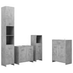 Vidaxl ensemble de meubles de salle de bain 4 pcs gris b�ton