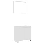 Vidaxl ensemble de meubles de salle de bain blanc agglomr