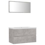 Vidaxl ensemble de meubles de salle de bain gris bton agglomr