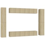 Vidaxl ensemble de meubles tv 10 pcs chne sonoma agglomr