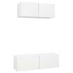 Vidaxl ensemble de meuble tv 2 pcs blanc agglom�r�