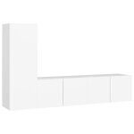 Vidaxl ensemble de meuble tv 3 pcs blanc agglomr