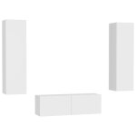 Vidaxl ensemble de meubles tv 3 pcs blanc agglom�r�