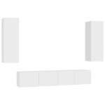 Vidaxl ensemble de meubles tv 4 pcs blanc aggloméré Vidaxl ensemble de meubles tv 4 pcs blanc aggloméré