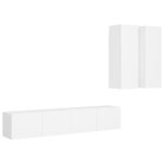 Vidaxl ensemble de meubles tv 4 pcs blanc agglomr