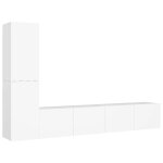 Vidaxl ensemble de meuble tv 4 pcs blanc agglomr