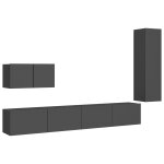 Vidaxl ensemble de meuble tv 4 pcs gris agglom�r�