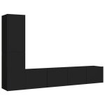 Vidaxl ensemble de meuble tv 4 pcs noir agglomr