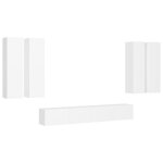 Vidaxl ensemble de meuble tv 6 pcs blanc agglom�r�
