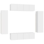 Vidaxl ensemble de meubles tv 6 pcs blanc agglom�r�