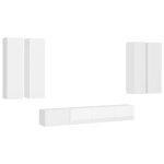 Vidaxl ensemble de meuble tv 6 pcs blanc brillant agglom�r�