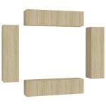 Vidaxl ensemble de meubles tv 6 pcs chne sonoma agglomr