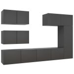 Vidaxl ensemble de meuble tv 6 pcs gris agglomr