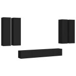 Vidaxl ensemble de meuble tv 6 pcs noir agglom�r�
