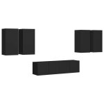 Vidaxl ensemble de meuble tv 6 pcs noir agglomr