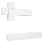 Vidaxl ensemble de meuble tv 7 pcs blanc agglom�r�