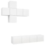 Vidaxl ensemble de meuble tv 7 pcs blanc agglomr
