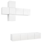 Vidaxl ensemble de meuble tv 7 pcs blanc aggloméré Vidaxl ensemble de meuble tv 7 pcs blanc aggloméré