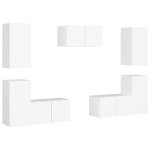 Vidaxl ensemble de meubles tv 7 pcs blanc agglom�r�