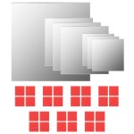 Vidaxl ensemble de miroirs muraux carrs 7 pcs verre