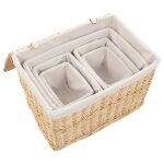 Vidaxl ensemble de paniers empilables 6 pcs saule naturel