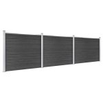 Vidaxl ensemble de panneau de cl�ture wpc 526x146 cm gris