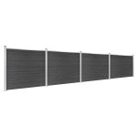 Vidaxl ensemble de panneau de cl�ture wpc 699x146 cm gris