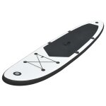 Vidaxl ensemble de planches sup gonflables noir et blanc