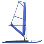 Vidaxl ensemble de planche sup gonflable avec voile bleu et blanc