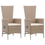Vidaxl ensemble de salle � manger de jardin 3 pcs beige