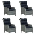 Vidaxl ensemble de salle � manger de jardin 5 pcs gris clair