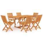 Vidaxl ensemble de salle � manger de jardin 7 pcs bois de teck massif