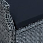 Vidaxl ensemble de salle � manger de jardin 7 pcs gris fonc�