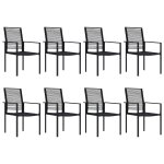 Vidaxl ensemble de salle  manger de jardin 9 pcs
