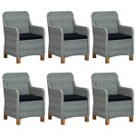 Vidaxl ensemble de salle  manger de jardin 9 pcs gris clair