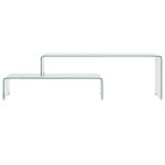 Vidaxl ensemble de table basse 2 pcs 90x30x20 / 110x30x40cm verre tremp
