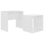 Vidaxl ensemble de tables basses blanc brillant 48x30x45 cm agglomr