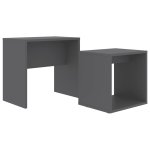Vidaxl ensemble de tables basses gris 48x30x45 cm agglomr