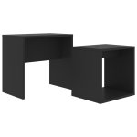 Vidaxl ensemble de tables basses noir 48x30x45 cm aggloméré Vidaxl ensemble de tables basses noir 48x30x45 cm aggloméré