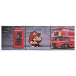 Vidaxl ensemble de tableau sur toile londres multicolore 120x40 cm