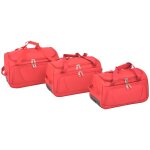 Vidaxl ensemble de valises 3 pcs rouge
