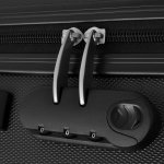 Vidaxl ensemble valise rigide de trois pices noir