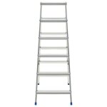Vidaxl escabeau double face en aluminium 6 marches 136 cm