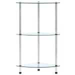Vidaxl Étagère à 3 niveaux transparent 30x30x67 cm verre trempé Vidaxl Étagère à 3 niveaux transparent 30x30x67 cm verre trempé