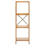 Vidaxl �tag�re � 4 niveaux 40x30x125 cm bois de ch�ne massif
