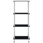 Vidaxl Étagère à 4 niveaux noir 40x40x100 cm verre trempé Vidaxl Étagère à 4 niveaux noir 40x40x100 cm verre trempé