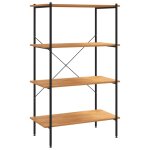 Vidaxl �tag�re � 4 niveaux noir et ch�ne 80x40x130 cm